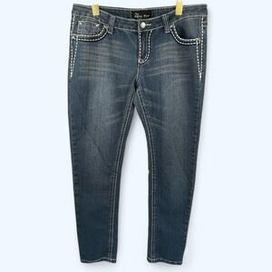 Eighty Eight Perfect Jeans Blue Stretch Womens Jrs Size 13